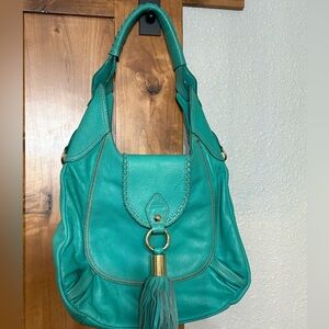 Oryany Teal Leather Bag